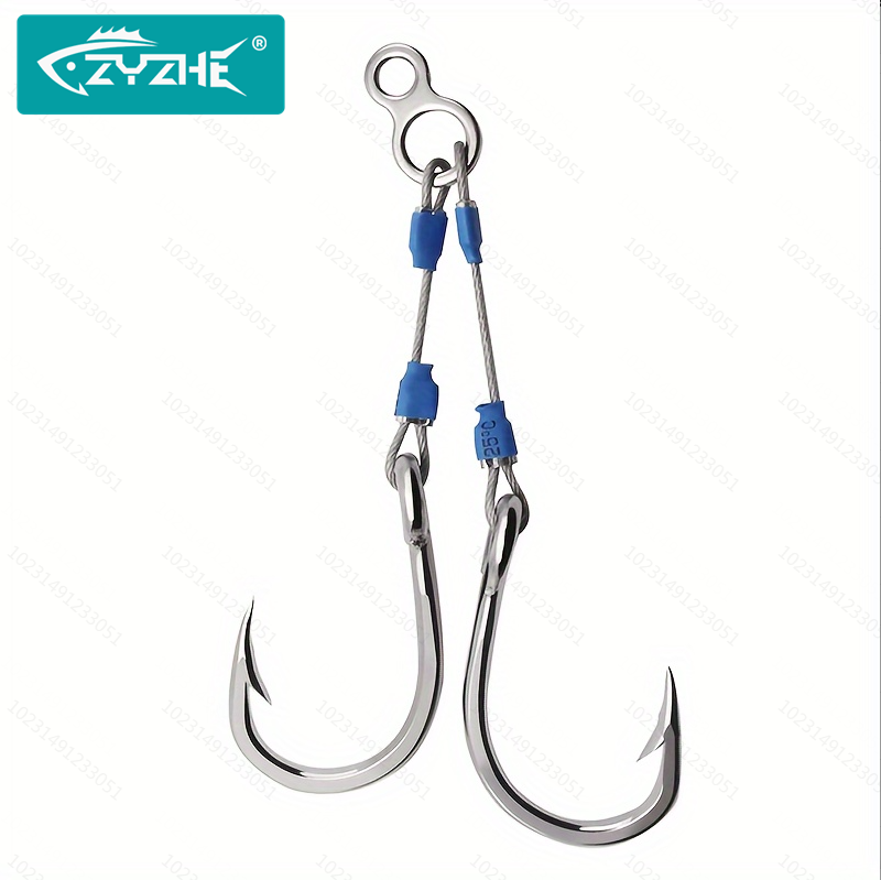 Fishing Hook Barbless - ตะขอเหล็ก ZYZHE สำหรับตกปลา 6 ขนาด ตะขอเหล็กกล้าคาร์บอนสูง