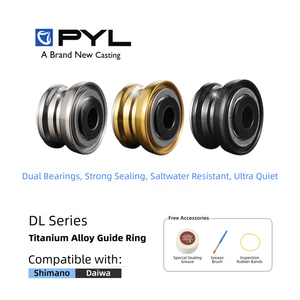 Shimano Reel Stradic - ลูกกลิ้งสายเบ็ดแบบลูกปืนคู่ PYL ไทเทเนียมอัลลอย - ตัวนำสายเบ็ดแบบสปินนิ่ง ทนทานต่อการใช้งานในน้ำเค็ม