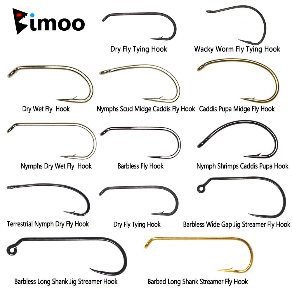 Fishing Hook Barbless - บิมู 100 ชิ้น 1 # ~22