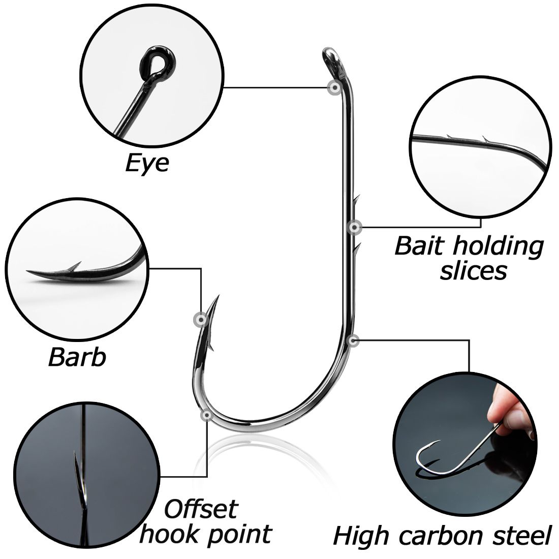 9KM Baitholder ตะขอตกปลา 50 ~  - Fishing Hook Circle บทวิจารณ์และราคา