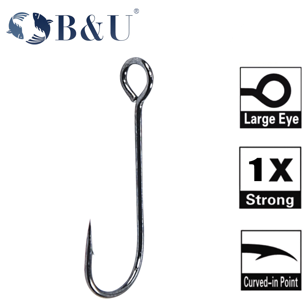 เบ็ดตกปลา B&U 20 ชิ้น แบบตาใหญ - Fishing Hook Barbless บทวิจารณ์และราคา